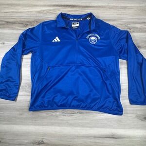 Adidas‎ Buffalo Sabres 1/4 Zip Pullover Jacket WMNS XL NHL Hockey Training Blue
